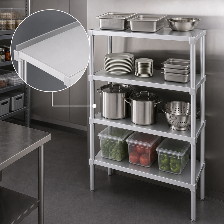 Product image #3 for Channel 60 x 24 Inch Solid Aluminum Adjustable Shelf for Commercial Shelving