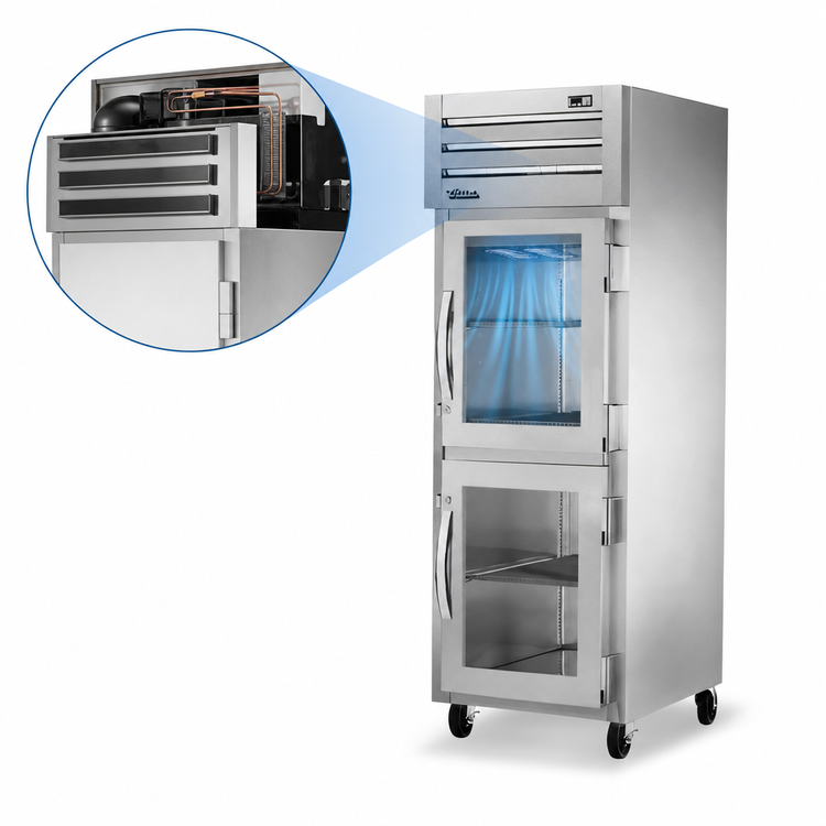 Product image #3 for True SPEC SERIES One-Section Reach-In Glass Half Swing Door Freezer with Top-Mounted R290 Refrigeration