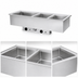 Thumbnail image #3 for Atlas Metal WIHL-3 Slim-Line 3-Well Drop-In Electric Hot Food Well with Individual Pan Design