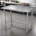 Thumbnail image #3 for Advance Tabco 48 x 24 Inch Stainless Steel Work Table with 14 Gauge 304 Top and 1-1/2 Inch Rear Up-Turn
