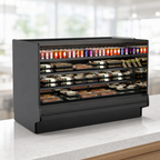 Thumbnail image #3 for Structural Concepts Fusion® GHSSV552RLB 62-7/8-Inch Open Flat Countertop Refrigerated Self-Service Display Case, Black, 3 Shelves
