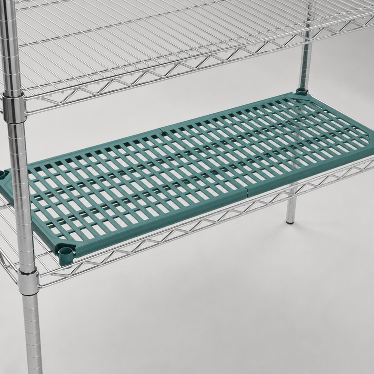 Product image #3 for 72 Inch x 18 Inch Polymer Shelf Mat for Wire Shelves, Green Epoxy Frame