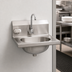 Thumbnail image #3 for MicroGard Wall-Mount Hand Sink with Battery-Powered Electronic Eye Gooseneck Faucet, 13-1/2 x 9-3/4 x 6-3/4 Inch Bowl, 304 Stainless Steel