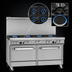 Thumbnail image #3 for Southbend Ultimate 60-Inch Gas Restaurant Range with 4 Open Burners, 36-Inch Charbroiler, and 2 Cabinets