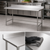 Thumbnail image #3 for Eagle Group BlendPort® Budget Series 48-Inch x 30-Inch 430 Stainless Steel Work Table with 4-1/2-Inch Backsplash