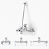 Thumbnail image #3 for T&S Brass B-0667-POL Polished Chrome Wall-Mount Service Sink Faucet with Vacuum Breaker Nozzle and Pail Hook