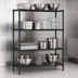 Thumbnail image #3 for Add-A-Shelf 4-Tier Starter Wire Shelving Unit, 36 x 21 x 74 Inches, Black Epoxy