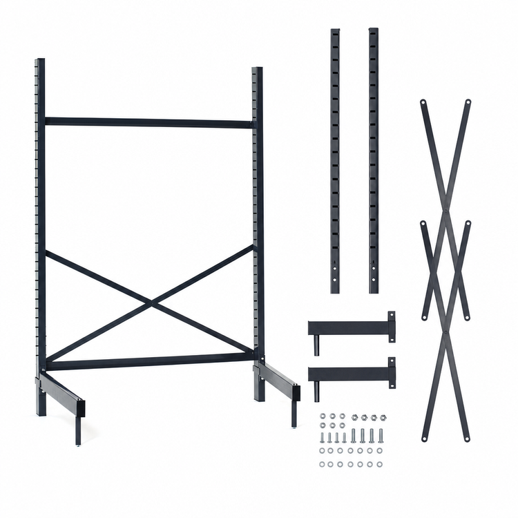 Product image #3 for Metro SmartLever Cantilevered Shelving Starter Kit for 36"W x 21"D Shelves, 86-3/8" High