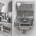 Thumbnail image #3 for Eagle Group Wall-Mounted Hand Sink with 14 x 10 x 5-Inch Bowl, Faucet, Towel & Soap Dispensers