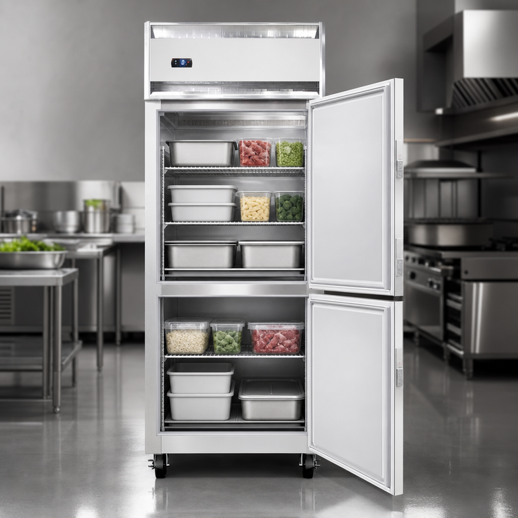 Product image #3 for Continental Refrigerator 1FESNHD One-Section Shallow Depth Reach-In Freezer with Half-Height Solid Doors