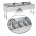 Thumbnail image #3 for Advance Tabco Special Value Series 84-Inch 4-Compartment Stainless Steel Bar Sink with Left and Right Drainboards and Splash-Mount Faucets