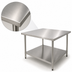 Thumbnail image #3 for BlendPort® Budget Series 30 Inch x 30 Inch Square Stainless Steel Work Table with Adjustable Undershelf