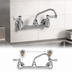 Thumbnail image #3 for Wall-Mount Commercial Faucet with 6-Inch Swing Spout and 8-Inch Adjustable Centers