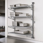 Thumbnail image #3 for Metro Super Erecta SW26C 4-Tier 14-Inch Chrome-Plated End Unit Post-Type Wall Mount