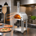 Thumbnail image #3 for Omcan Stainless Steel Wood-Burning Pizza Oven with 25.19 x 29.5-Inch Brick Cooking Area