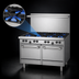 Thumbnail image #3 for Garland U.S. Range U-Series 48-Inch Natural Gas Restaurant Range with 8 Open Burners and 2 Space-Saver Ovens
