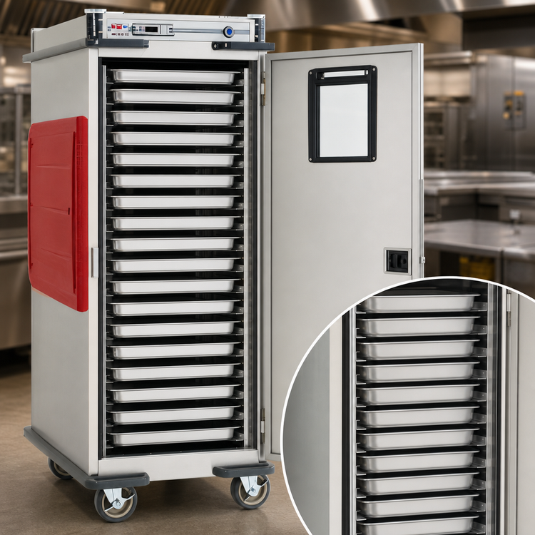 Product image #3 for Metro C5 Transport Armour Full-Height Mobile Heated Holding Cabinet, 32 Full-Size Pan Capacity