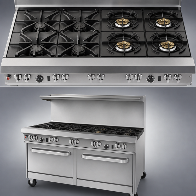 Product image #3 for Southbend Ultimate 60-Inch Gas Restaurant Range with 8 Burners and 2 Convection Ovens