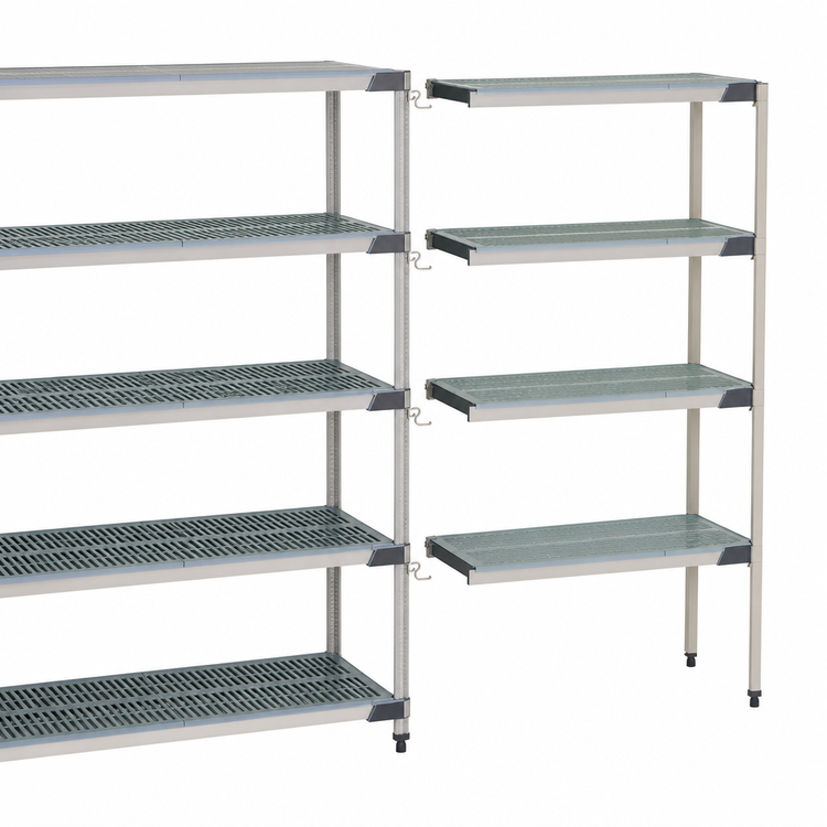 Product image #3 for MetroMax i 5-Shelf Add-On Polymer Shelving Unit, 36"W x 18"D x 74"H