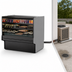 Thumbnail image #3 for Structural Concepts Fusion® 62-7/8 Inch Self-Service Remote Refrigerated Merchandiser, 52 Inch High, Open Front, Black Interior