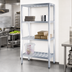 Thumbnail image #3 for New Age T-Bar Series 4-Tier Cantilevered Aluminum Shelving Unit, 60W x 24D x 72H