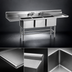 Thumbnail image #3 for Spec-Master FN Series 3-Compartment Stainless Steel Sink with 36 Inch Right Drainboard