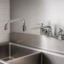 Thumbnail image #3 for Eagle Group 19-Inch Standard Splash-Mounted Mixing Faucet with Double-Jointed Spout, 8-Inch Centers