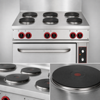 Thumbnail image #4 for Koolmore KM-CR36-E 36-Inch Commercial Electric Range with 6 Cast Iron Burners, 5.55 Cu. Ft. Standard Oven and Stainless Steel Exterior
