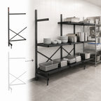 Thumbnail image #3 for Metro SmartLever SM862172-ADD 86-3/8-Inch High Add-On Cantilever Shelving Kit for 72-Inch W x 21-Inch D Shelves, Epoxy-Coated Steel