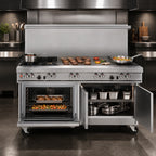 Thumbnail image #3 for Southbend (Middleby) Ultimate 4604AC-4T 60-Inch Gas Restaurant Range with 2 Open Burners, 48-Inch Thermostatic Griddle, Convection Oven & Cabinet