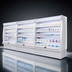 Thumbnail image #3 for Howard-McCray 35E Series Remote Dairy Vertical Open Merchandiser, 147-Inch, Endless Design, LED-Lit Shelves, White