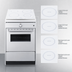 Thumbnail image #3 for Summit Commercial 24-Inch 4-Burner Induction Smooth-Top Range with 2.92 Cu. Ft. Oven, White