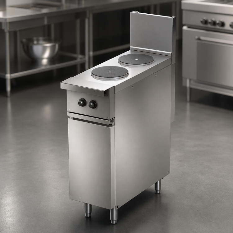 Product image #3 for Vulcan Expando 12-Inch Electric Restaurant Range with (2) 9-1/2-Inch French Plates, Enclosed Base, 208V