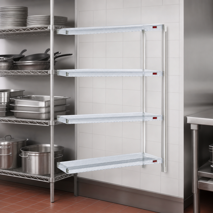 Product image #3 for EagleGard 4-Tier Add-On Wire Shelving Unit, 48 in. W x 18 in. D x 74 in. H, Hybrid Epoxy Finish