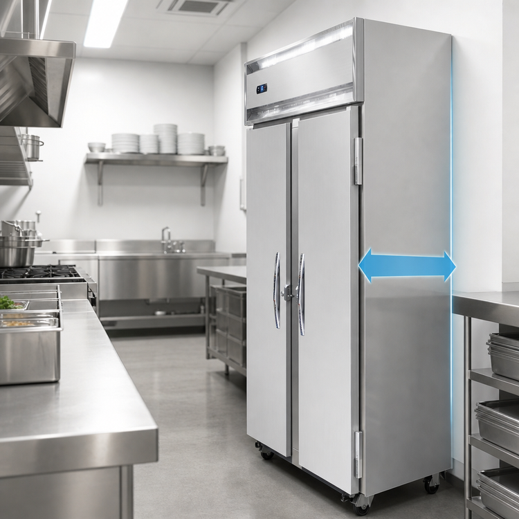 Product image #3 for Continental Refrigerator Slim Line 2FSESNSS Two-Section Shallow Depth Reach-In Freezer