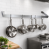 Thumbnail image #3 for John Boos 144-Inch Wall-Mounted Single-Bar Stainless Steel Pot Rack with 12 Double Hooks