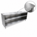 Thumbnail image #3 for Advance Tabco 84W x 18D Stainless Steel Open-Base Dish Cabinet with Mid-Shelf