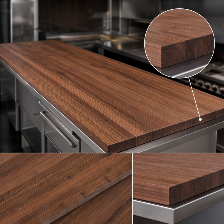 Product image #3 for John Boos Boos Block American Black Walnut Edge Grain Countertop, 120-Inch x 32-Inch