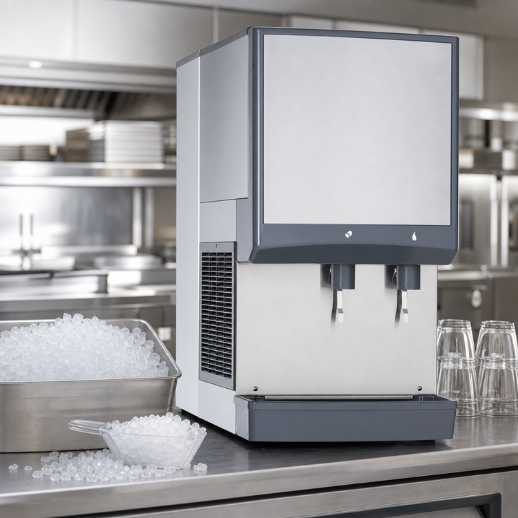Product image #3 for Follett Symphony Plus 25CI414W-L Countertop Ice & Water Dispenser with 425 lb. Production, 25 lb. Storage, and Chewblet Ice