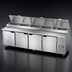 Thumbnail image #3 for Beverage-Air DP119HC Four-Door Deli/Pizza Prep Table, 119-Inch, 42.2 Cu. Ft., Side-Mounted Self-Contained Refrigeration