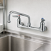 Thumbnail image #3 for T&S Brass Double Pantry Faucet with 6-Inch Swing Nozzle, Wall Mount, 8-Inch Centers