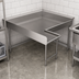 Thumbnail image #3 for BK Resources Corner L-Shaped Clean Dishtable with 10-Inch Backsplash, 60 x 96 Inches, Right-to-Left Operation