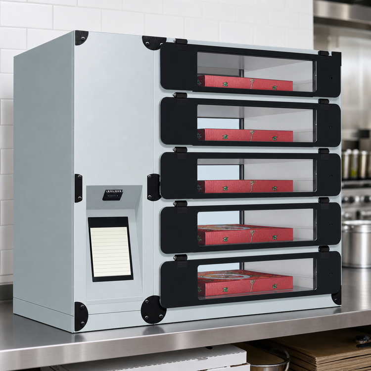 Product image #3 for Hatco Flav-R 2-Go Countertop Pizza Locker System, 8 Lockers, 120V