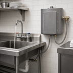 Thumbnail image #3 for Hubbell Water Heaters J0.4SSA Compact Wall-Mounted Point-of-Use Electric Water Heater, 1-Gallon Stainless Steel Tank, 120V
