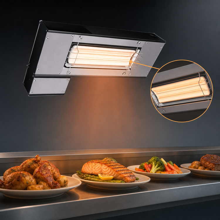 Product image #3 for Hatco Ultra-Glo 30-Inch Single Ceramic Tile Standard Watt Unlighted Infrared Strip Heater
