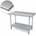 Thumbnail image #3 for Advance Tabco Special Value Series 60-Inch x 24-Inch Stainless Steel Work Table with Adjustable Undershelf and 1-1/2-Inch Rear Up-Turn