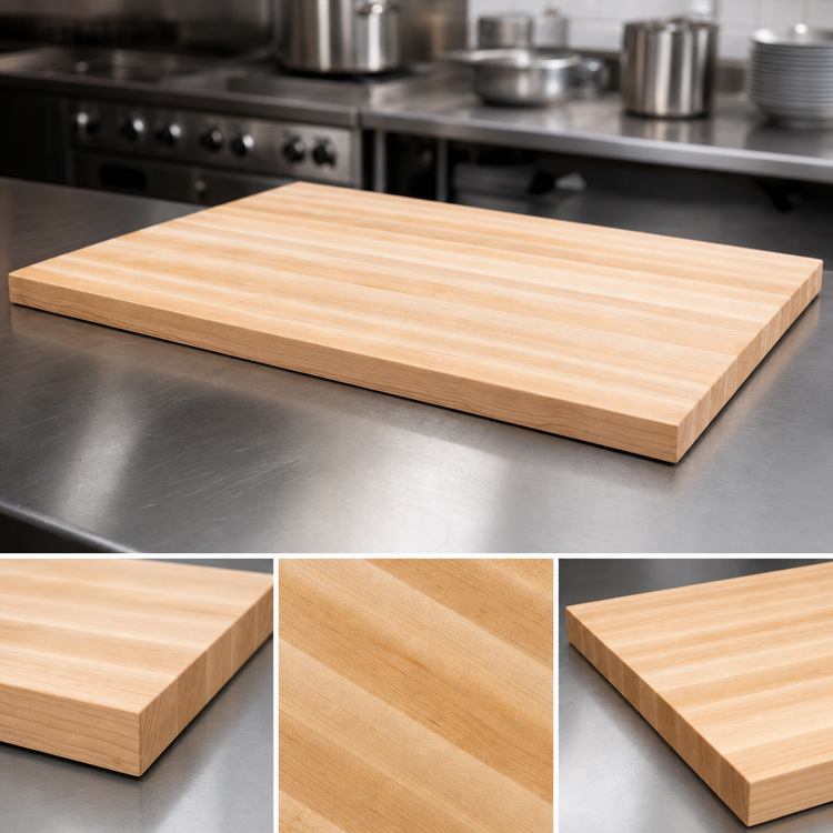 Product image #3 for Boos Block KCT6027-V 60 Inch x 27 Inch Edge Grain Maple Kitchen Countertop with Varnique Finish