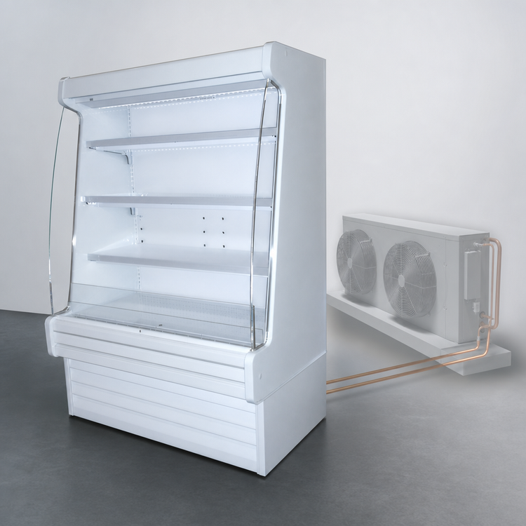 Product image #4 for Howard-McCray Ovation Series 123-Inch Remote Dairy Open Merchandiser with LED Lighting and 3 Lighted Shelves