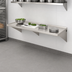 Thumbnail image #3 for Wall-Mount Stainless Steel Work Table, 72 x 30 Inches, 1-1/2 Inch Rear Up-Turn