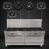 Thumbnail image #3 for Southbend Ultimate 60-Inch Gas Restaurant Range with 9 Open Burners and 2 Convection Ovens